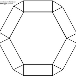 Wonderful Best Images Of Hexagon Shape Templates Printable Inch Template Box Octagon Paper Hexagonal Hexagons