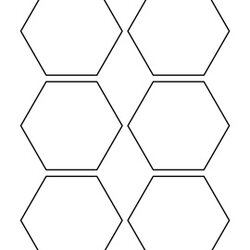 Swell Blank Hexagon Templates Printable Shape Template Inch Quilting Outline Kids Geometric