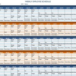 Perfect Schedule Spreadsheet Template Excel Work Templates Free