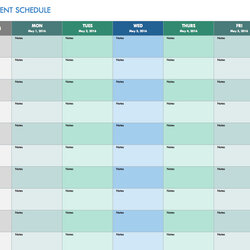 Superior Schedule Spreadsheet Template Excel Monthly Templates