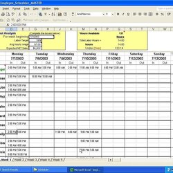 Outstanding Excel Spreadsheet Template For Scheduling Templates Schedule Employee Scheduler Work Microsoft