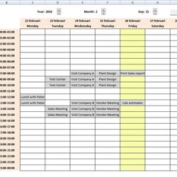 Peerless Calendar Schedule Template Excel Weekly Templates Microsoft