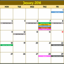 Free Editable Monthly Schedule Template Excel Schedules Sample
