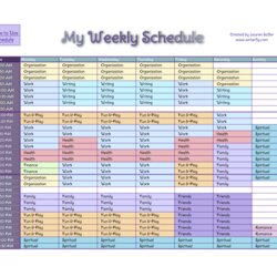 Magnificent Schedule Of Works Template Excel Printable Weekly Time Spreadsheet Sample Templates Daily