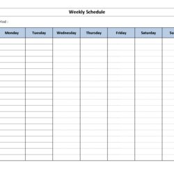 Out Of This World Schedule Template For Excel Weekly Templates
