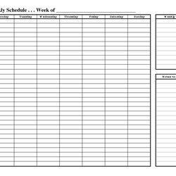 Smashing Printable Weekly Schedule Template Excel Word
