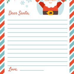 Outstanding Best Free Printable Christmas Letter Templates For At Santa Template Claus Holiday To
