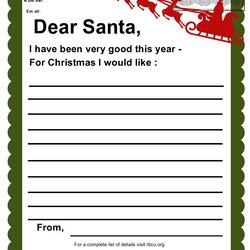 Exceptional Printable Christmas Letter Templates Free
