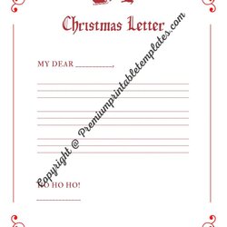 Superlative Christmas Letter Template Printable In Word