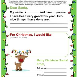 Brilliant Printable Christmas Letter Templates Free