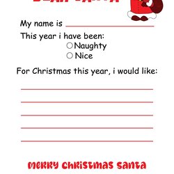 Great Christmas Letter Templates Free Printable Wishes Santa Claus Template