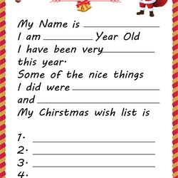 Supreme Christmas Letter Templates Free Printable Wishes Claus