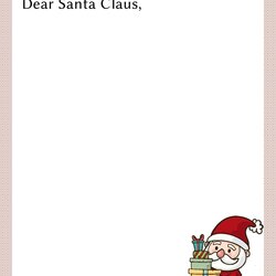 Eminent Printable Christmas Letter Templates Free
