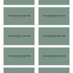 Wonderful Business Card Template Per Sheet Printable Cards Visiting Avery