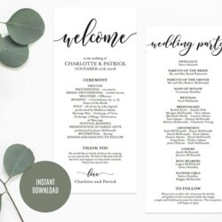 Spiffing Pin By Brigid On Wedding Details Printable Program