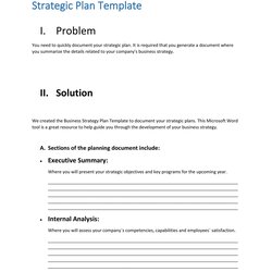 Great Strategic Plan Templates To Grow Your Business Template Kb