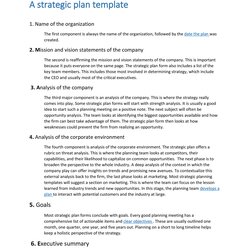 Tremendous Great Strategic Plan Templates To Grow Your Business Template