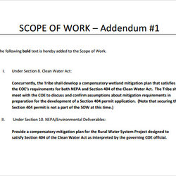 Free Sample Scope Of Work Templates In Ms Word Excel Template Scopes Documents