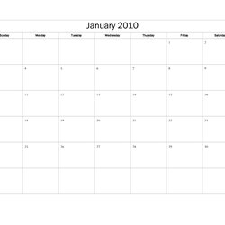 Superb Microsoft Blank Calendar Template Images Word Via