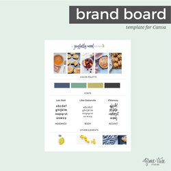 Out Of This World Brand Board Template For Bloggers Grace Vine Studios Branding
