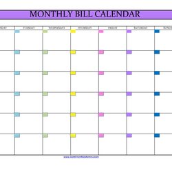 Fantastic Monthly Bill Template Free Printable Calendar Tracker