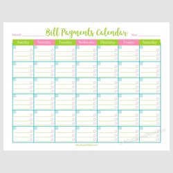Wonderful Blank Calendar For Monthly Bills Template Printable Calender Paying Billing Cultivated Calendars