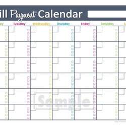 Sterling New Free Printable Bill Calendar Monthly Template Organizer Bills Chart Payment Paying Pay Blank