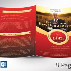 Supreme Pastor Anniversary Program Word In Brochures Event Programs Funeral Booklet
