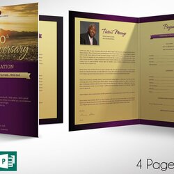 Perfect Pastor Anniversary Program Template Free Printable Form Templates