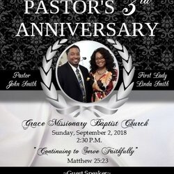 Splendid Pastor Anniversary Program Template Free