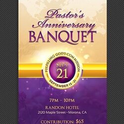 Magnificent Free Pastor Anniversary Program Templates Example Document Template Banquet Elegant Clergy Ticket
