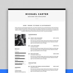 Best Resume Templates Free Theme Junkie Template
