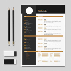 Marvelous Free Flat Resume Template With Elegant Design Clean Professional Using Make