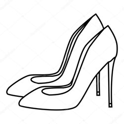 Wizard Shoes Outline Free Download On Heel High Icon Vector Style