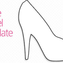 The Highest Standard Printable Boot Template Treats Shoe Heel High Outline Heels Shoes Templates Paper