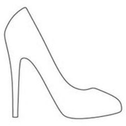 Great High Heel Pattern Use The Printable Outline For Crafts Creating Template Shoe Stencils Result