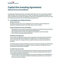 Fantastic Personal Investment Agreement Templates Doc Capital Template Business One Account