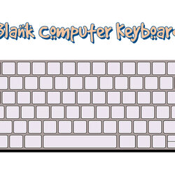 Capital Blank Keyboard Template Printable Computer Worksheets