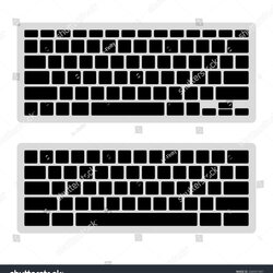 Computer Keyboard Blank Template Set Vector Illustration Sticker Logo Business Assignable Search Stock