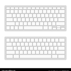 Very Good Computer Keyboard Blank Template Set Royalty Free Vector