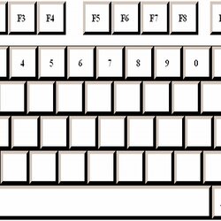 Blank Keyboard Template Printable Board Computer Worksheet Info Print English Kids Teachers Batty Alphabets