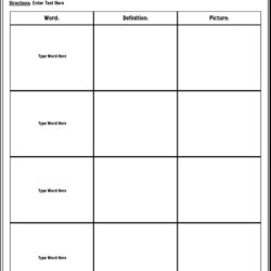 Terrific Create Free Worksheet Definition Templates Definitions Worksheets Word Picture
