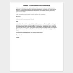 Exceptional Cover Letter Template Formats Samples Examples Professional
