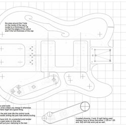 Fender Telecaster Guitar Templates Electric Herald Deluxe Routing Pickups Bodies