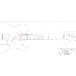 Fender Telecaster Guitar Templates Electric Herald Template Full