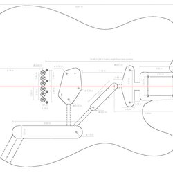 Admirable Fender Telecaster Guitar Templates Electric Herald Template Routing Body Plans Neck Measurements