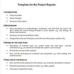 Preeminent Free Project Report Templates In Ms Words Apple Pages Template Sample Business Word Management