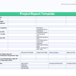 Legit Simple Project Report Template Professional Templates