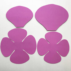 Paper Flowers Petal Flower Template With Center Rose Silhouette Ready Cut Petals Annie Version Digital Crafty