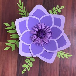 Fantastic Paper Flowers Petal Flower Template With Base Origami Sold